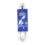 Wholesale - 6ft WHITE INDOOR EXTENSION CORDS, UPC: 810002207464